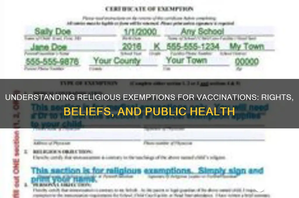 what is a religious exemption for vaccination