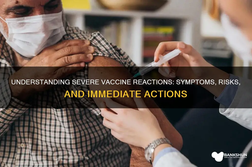 what is a severe reaction to vaccine