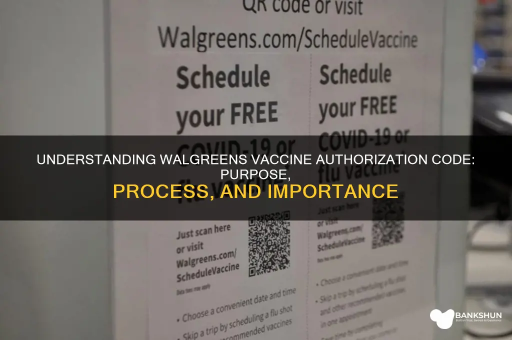 what is a vaccine authorization code walgreens