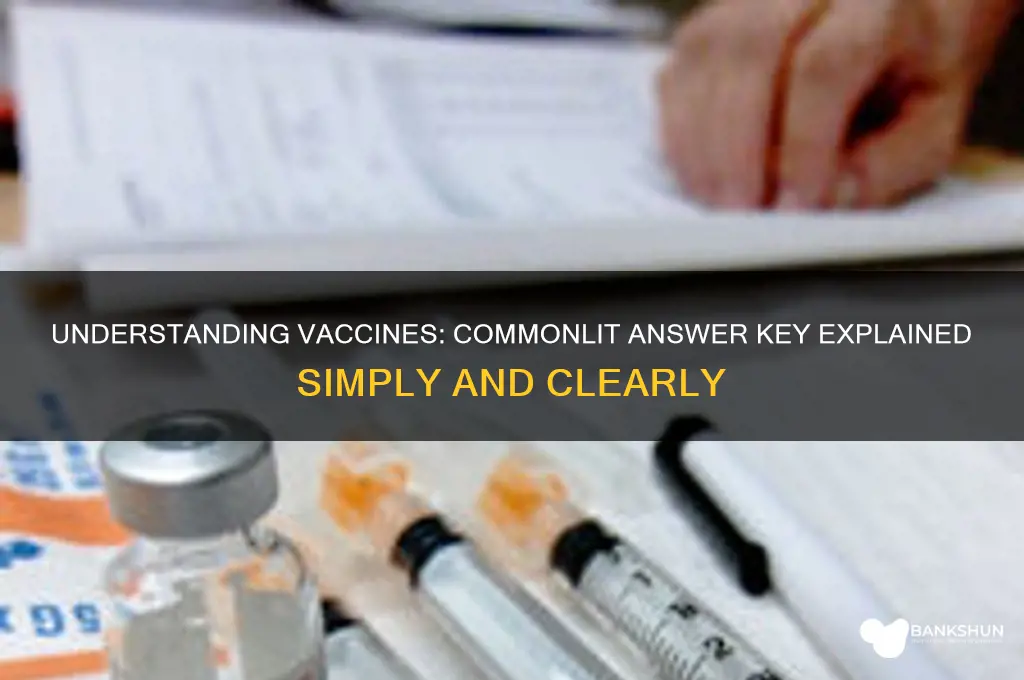 what is a vaccine commonlit answer key