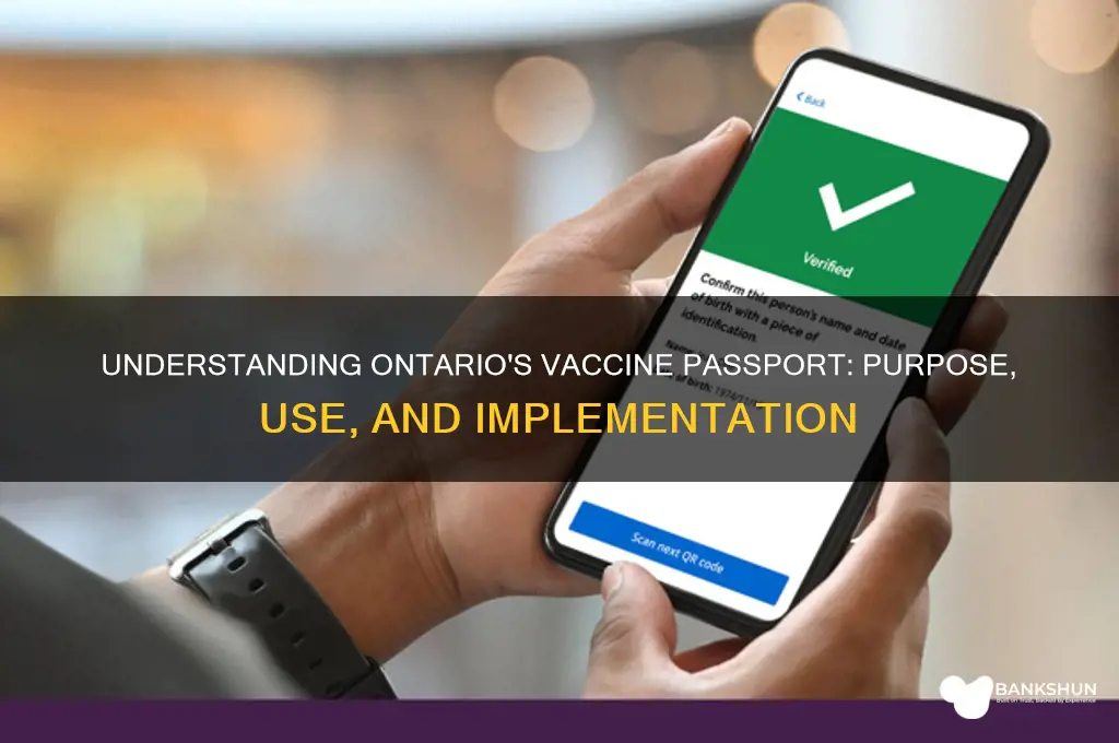what is a vaccine passport in ontario