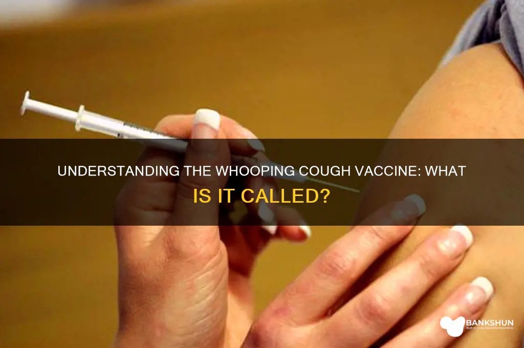 what is a whooping cough vaccine called