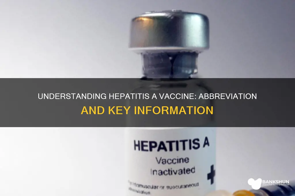 what is abbreviation for hepatitis a vaccine