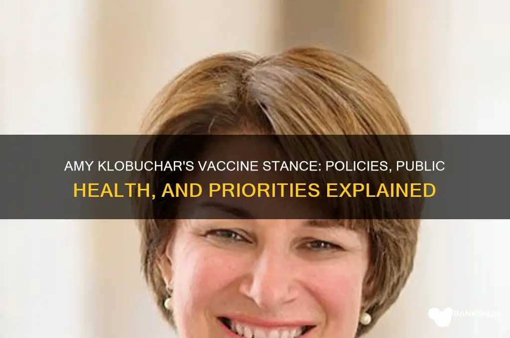 what is amy klobuchar stance on vaccine