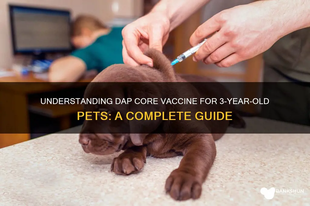 what is dap core vaccine 3 yea