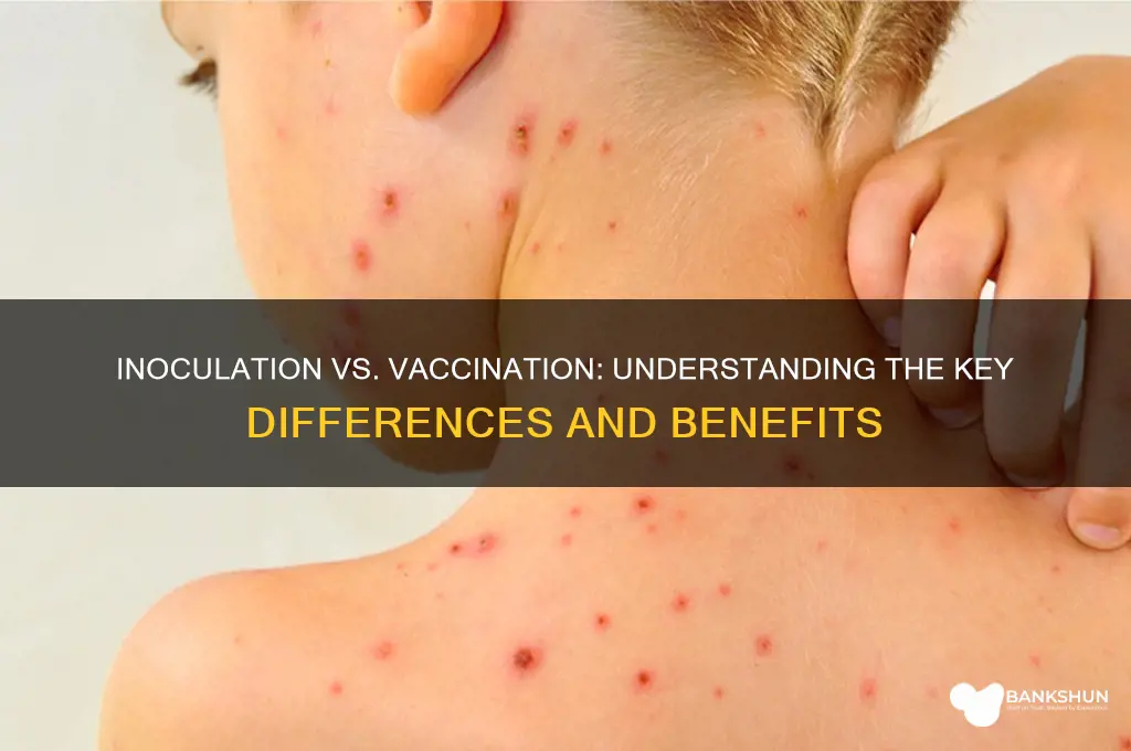what is difference between inoculation and vaccination