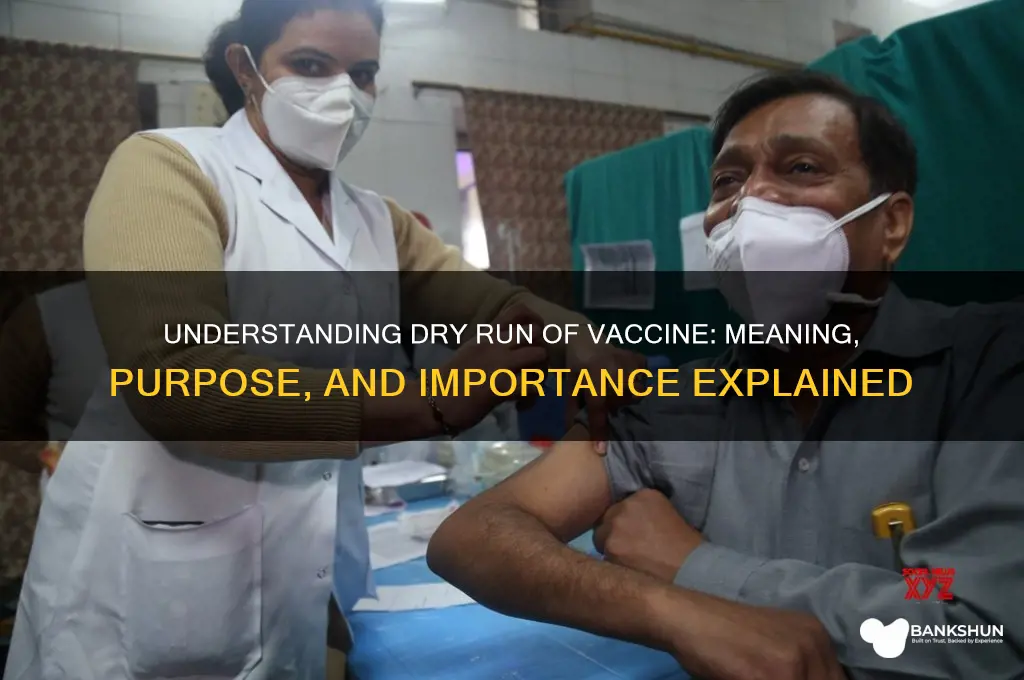 what is dry run of vaccine meaning