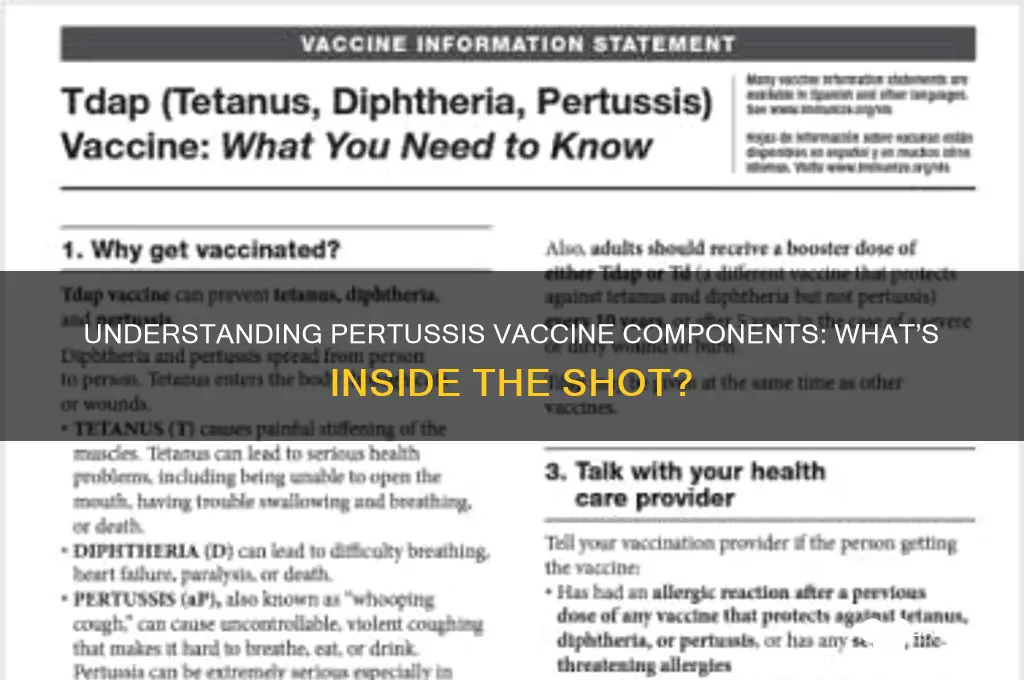 what is in the vaccine for pertussis