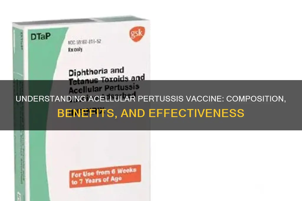 what is meant by acellular pertussis vaccine