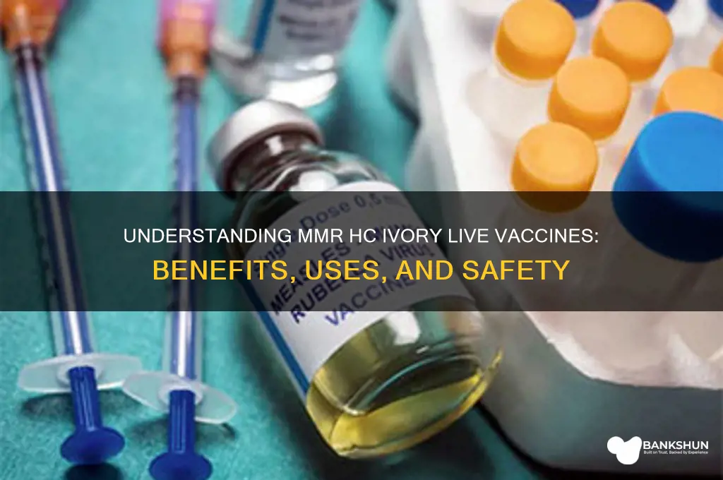 what is mmr hc ivory live vaccines