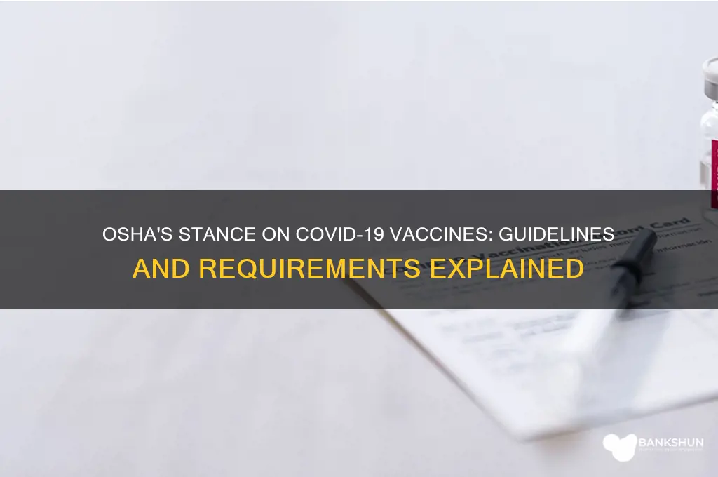 what is osha saying about the vaccine