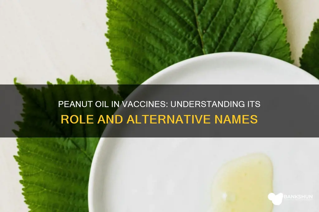 what is peanut oil called in vaccines