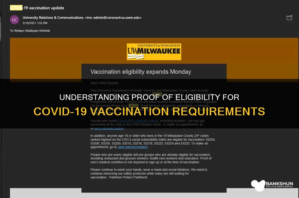 what is proof of eligibility for vaccine