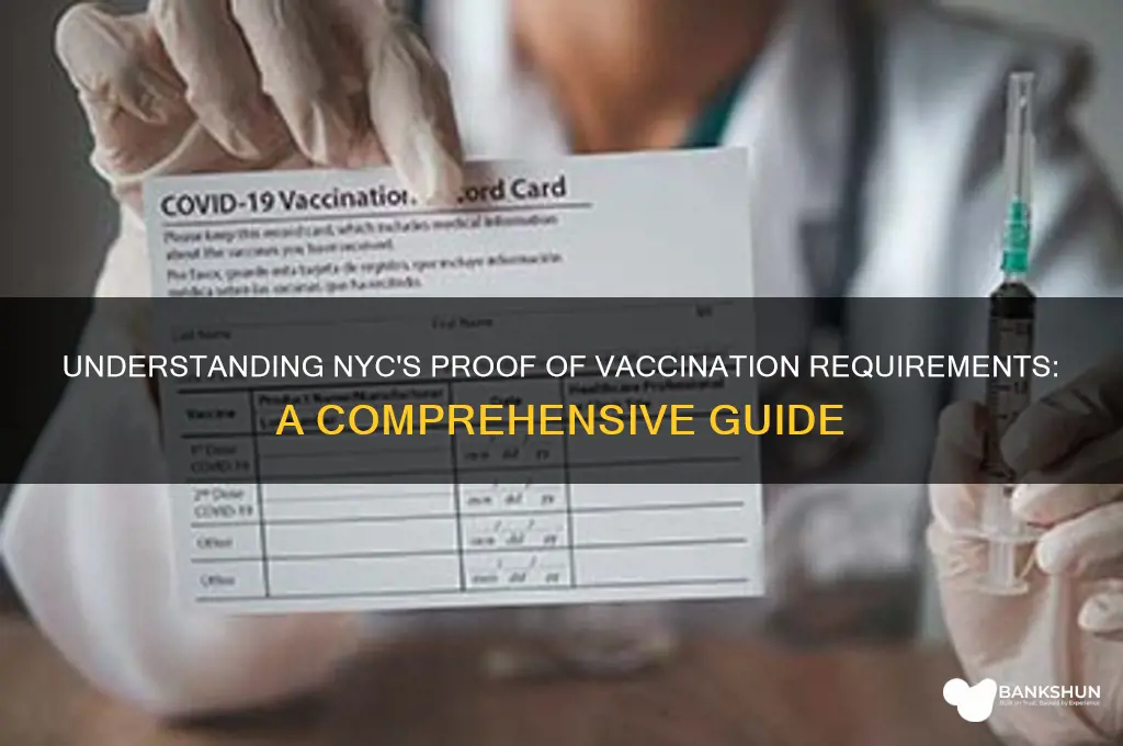 what is proof of vaccination in nyc