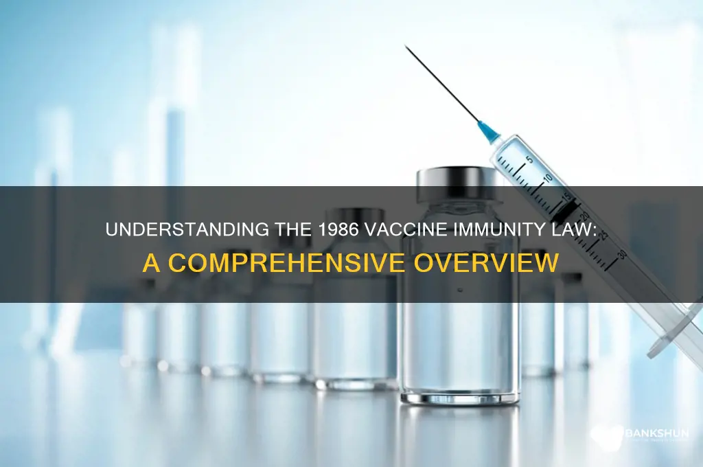 what is the 1986 vaccine immunity law