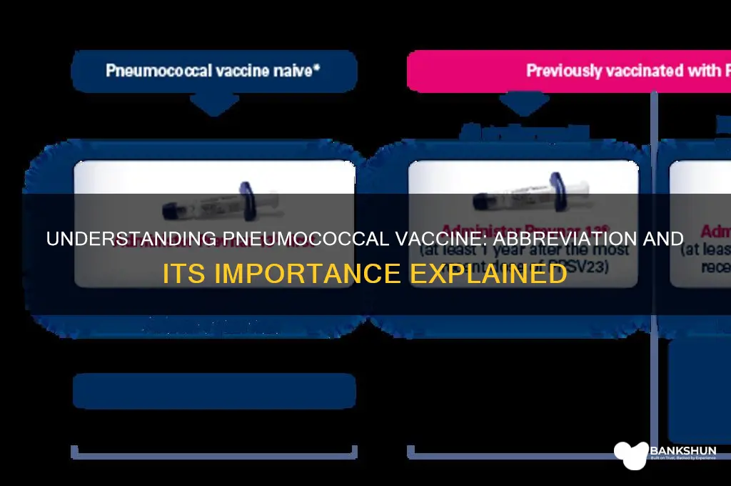 what is the abbreviation for pneumococcal vaccine