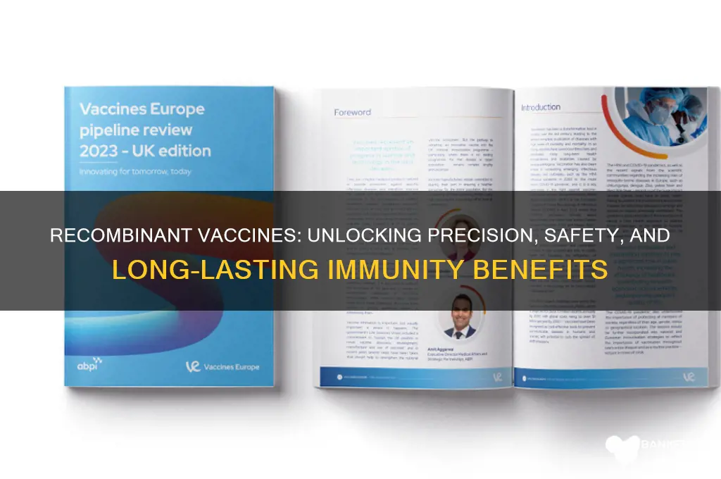 what is the advantage of recominant vaccines