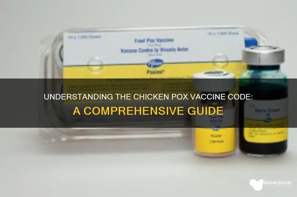 what is the chicken pox vaccine code