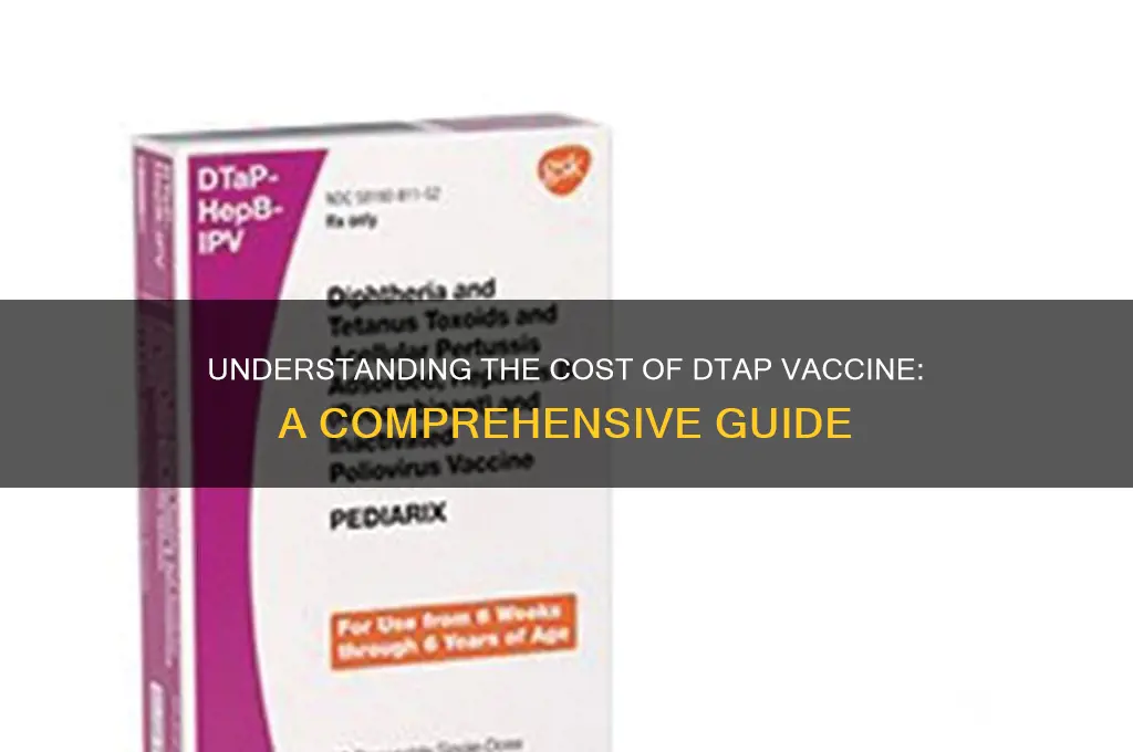 what is the cost of dtap vaccine
