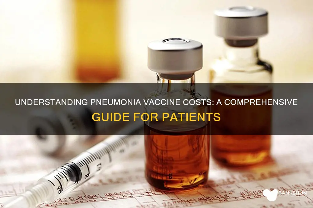what is the cost of pneumonia vaccine
