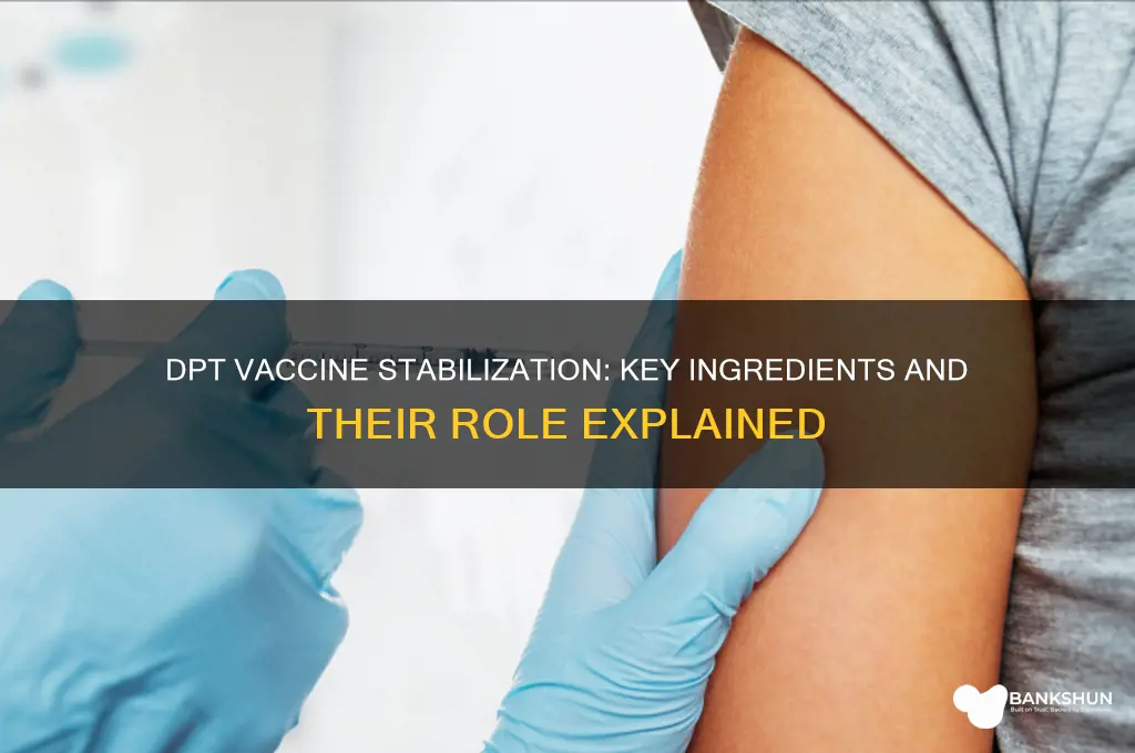 what is the dpt vaccine stabbilized with