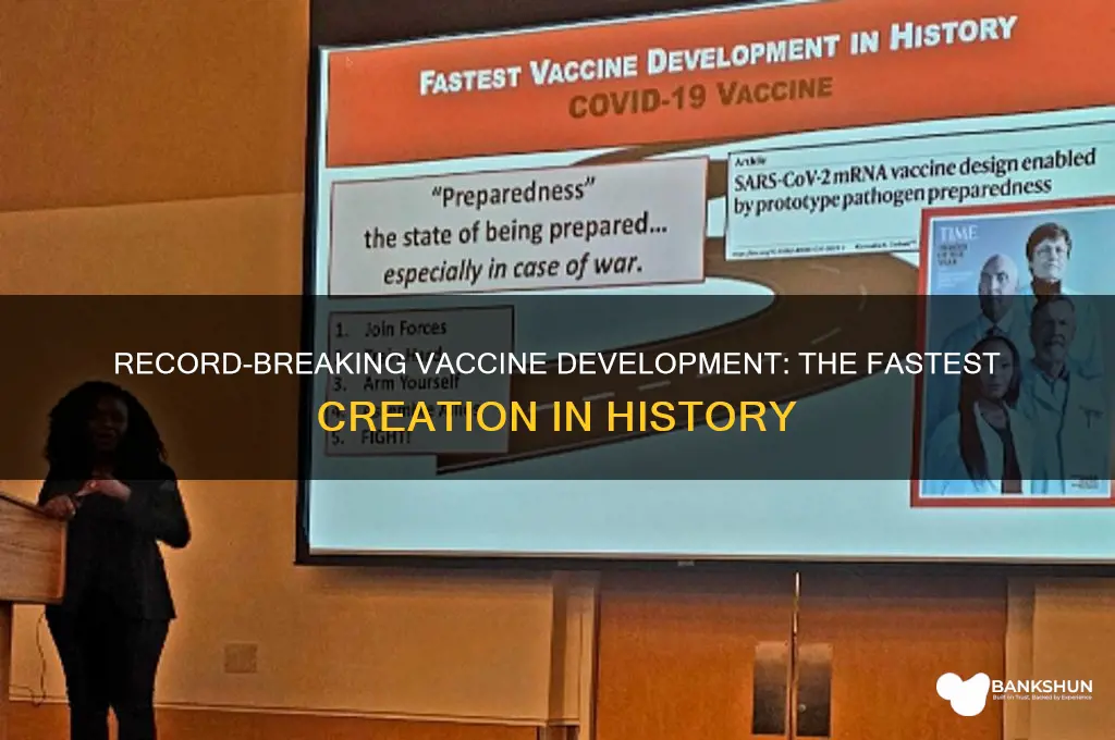 what is the fastest vaccine ever created