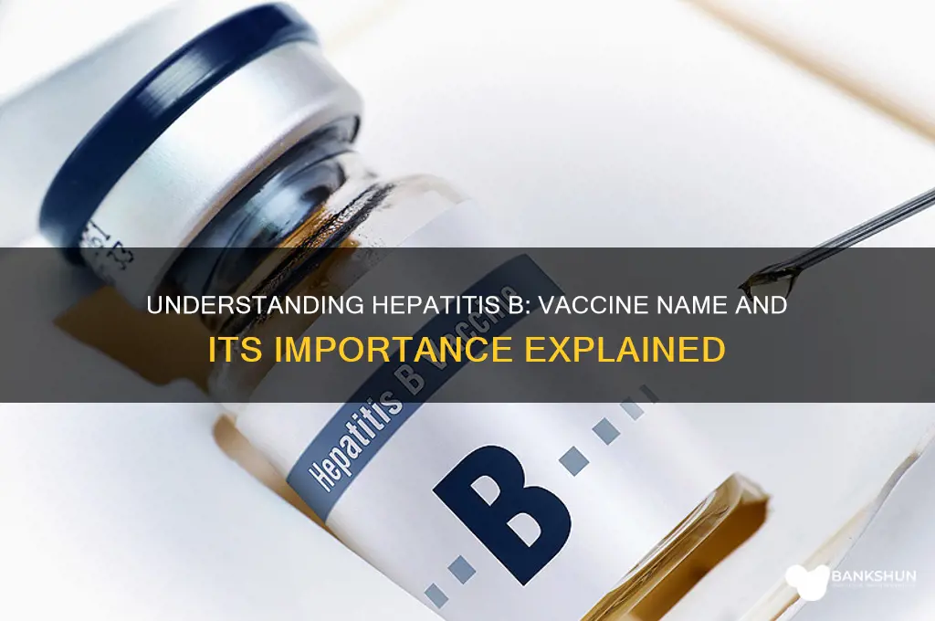 what is the hepatitis b vaccine name