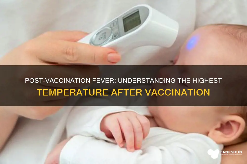 what is the highest temperature after vaccination