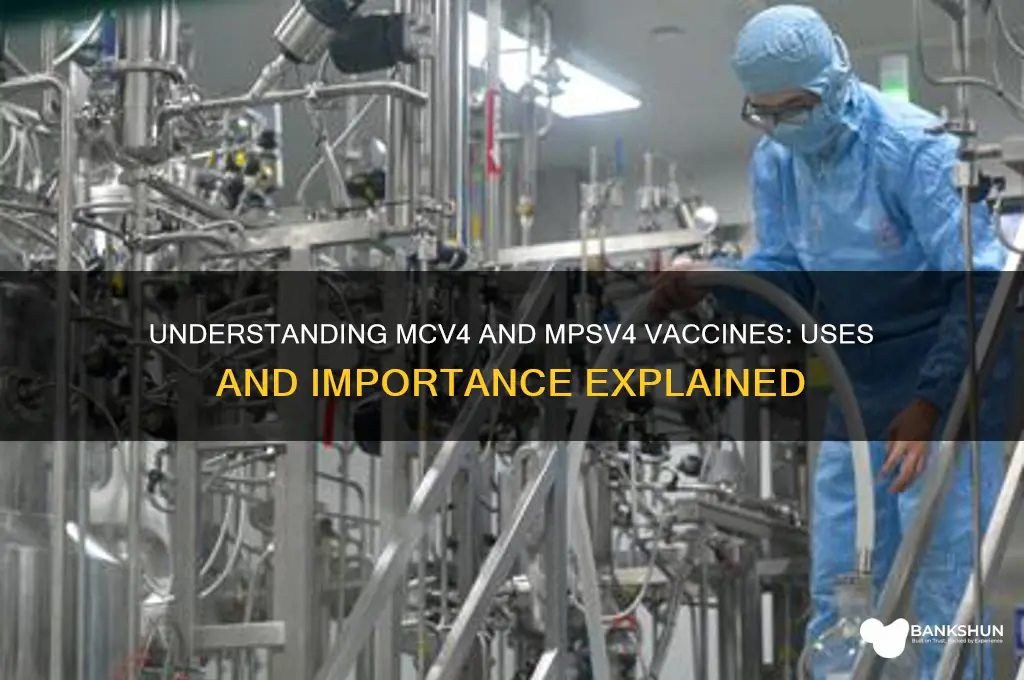 what is the mcv4 mpsv4 vaccine for