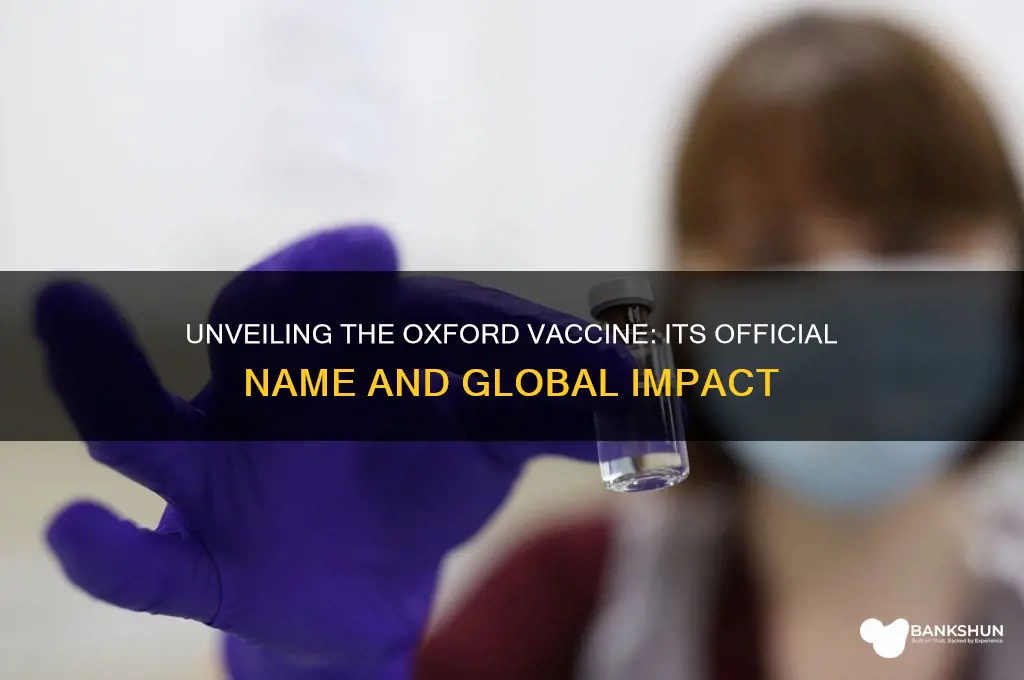 what is the name of oxford vaccine