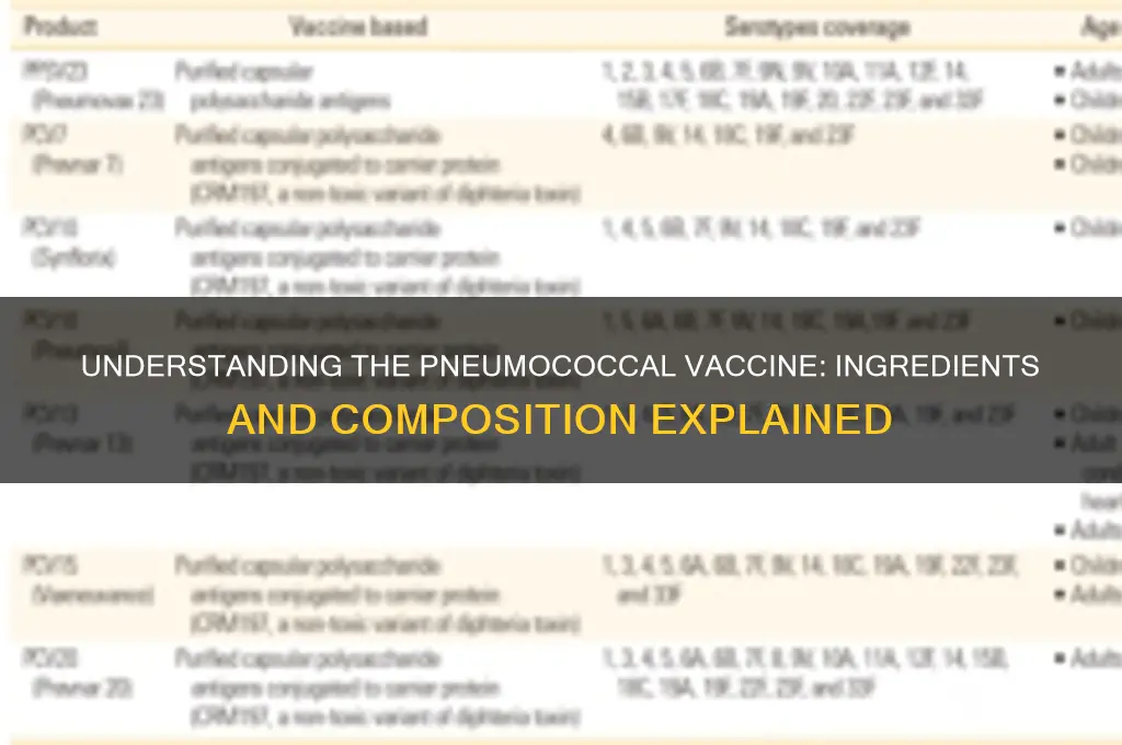 what is the pneumococcal vaccine made of