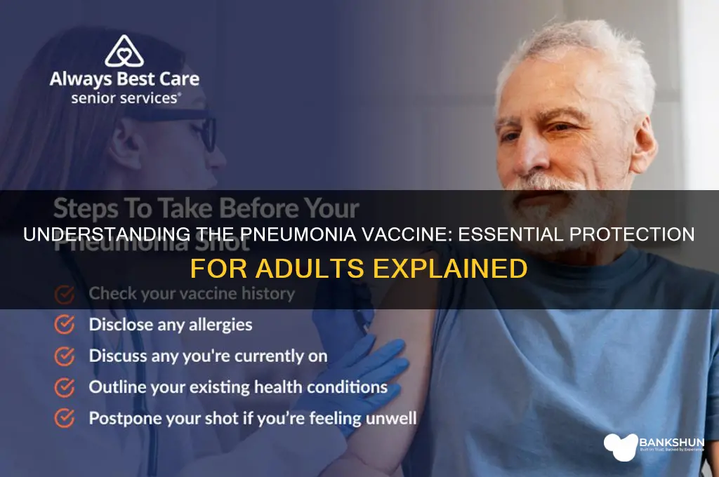 what is the pneumonia vaccine for adults