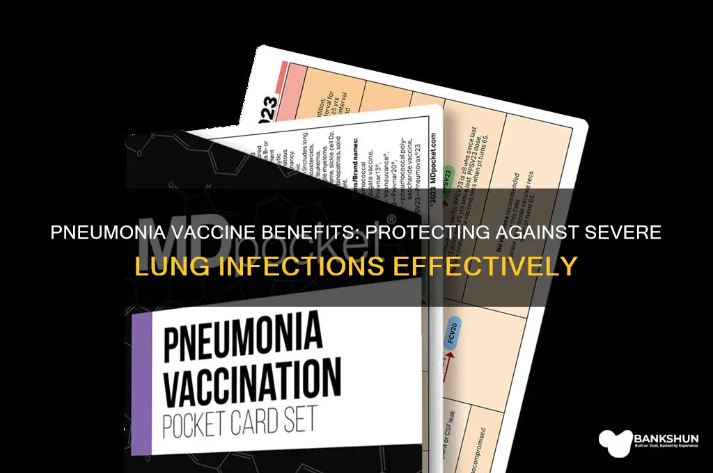 what is the pneumonia vaccine good for