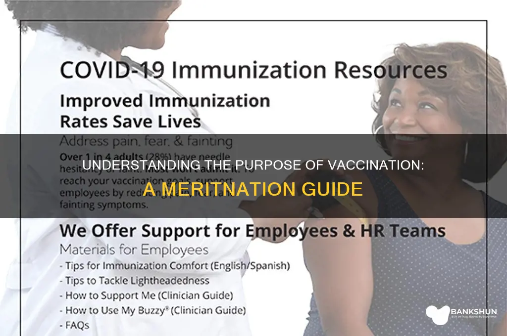 what is the purpose of vaccination meritnation