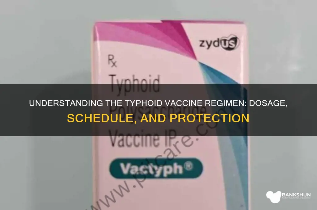 what is the regimine for typhoid vaccine
