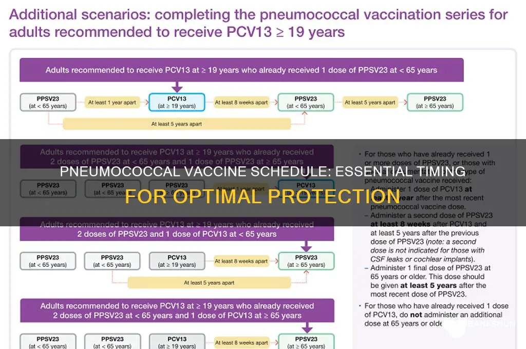 what is the schedule for pneumococcal vaccine