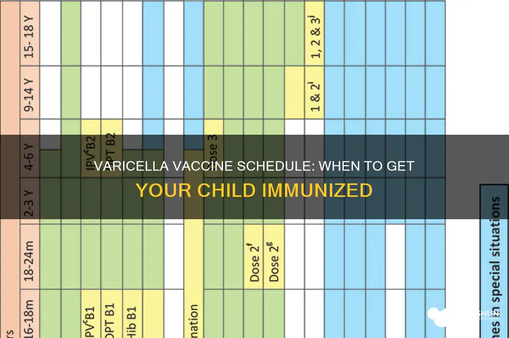 what is the schedule for varicella vaccine
