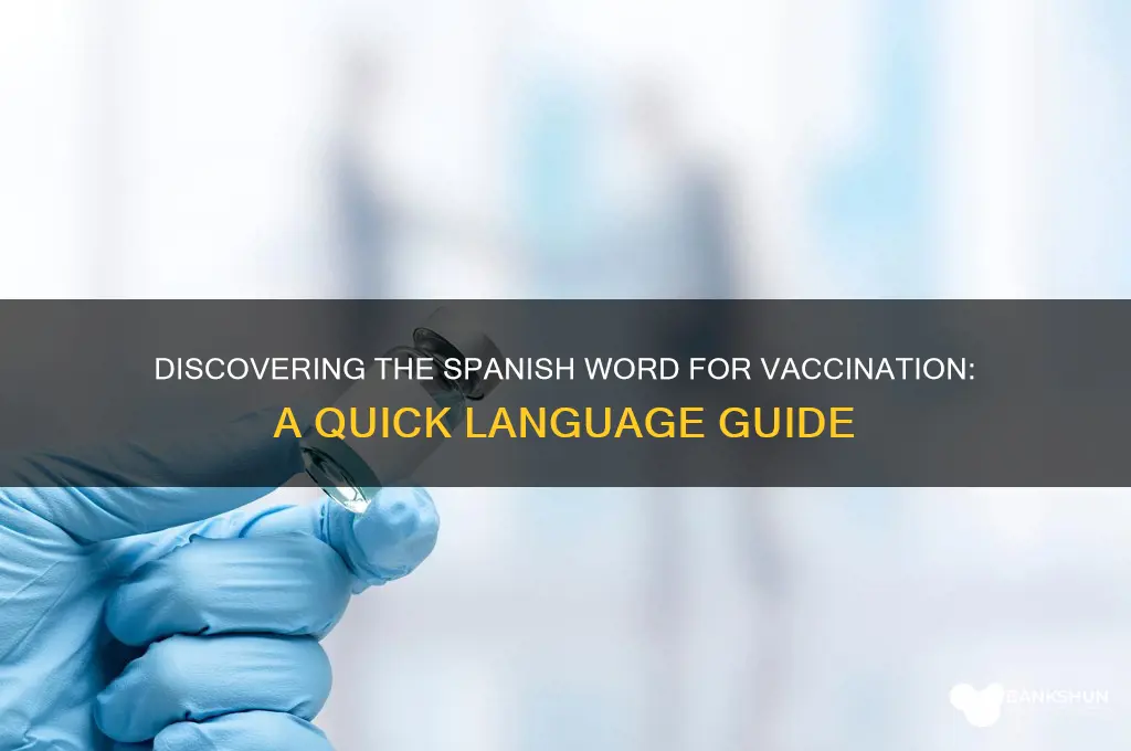 what is the spanish word for vaccination