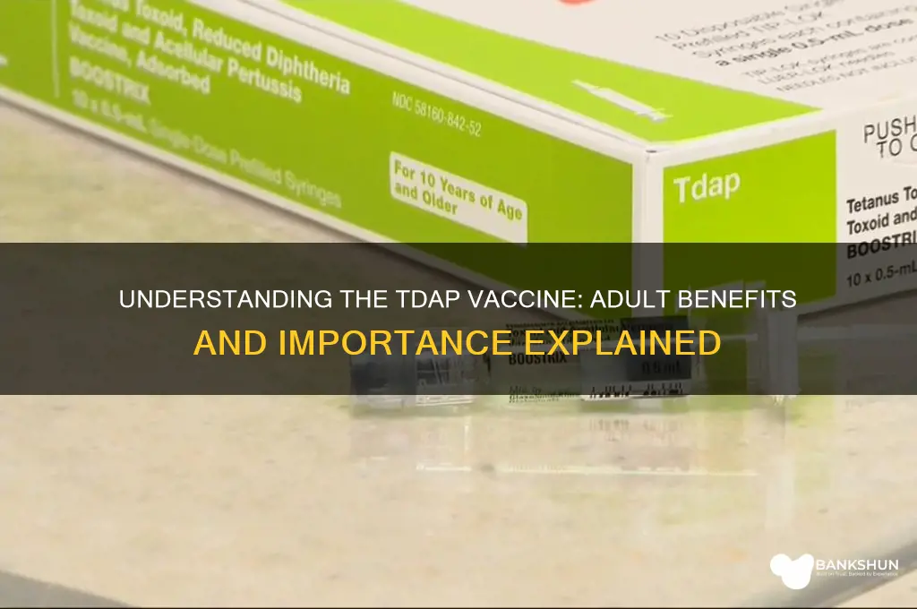 what is the tdap vaccine for adults