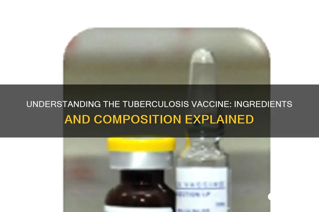 what is the tuberculosis vaccine made of