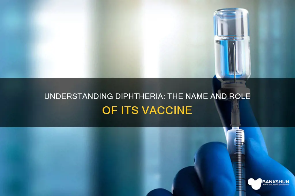 what is the vaccine against diphtheria called