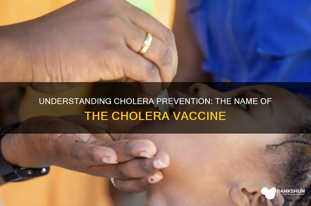 what is the vaccine for cholera called