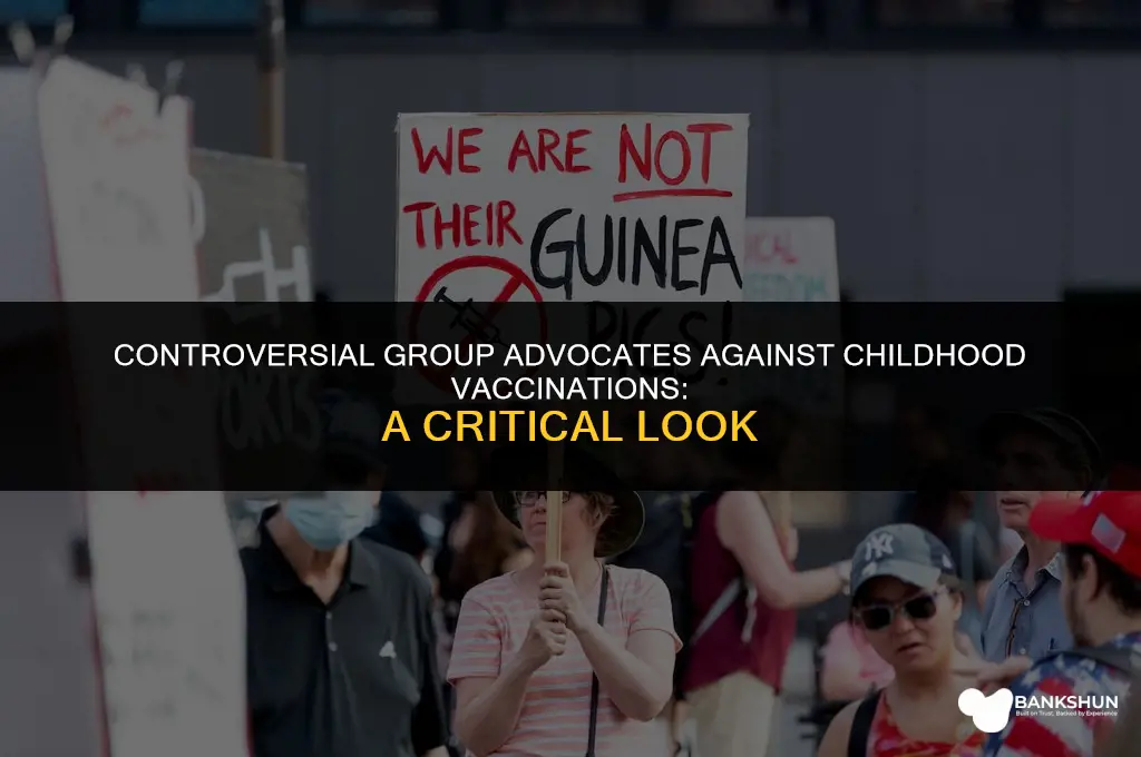 what organization promotes no vaccines for children