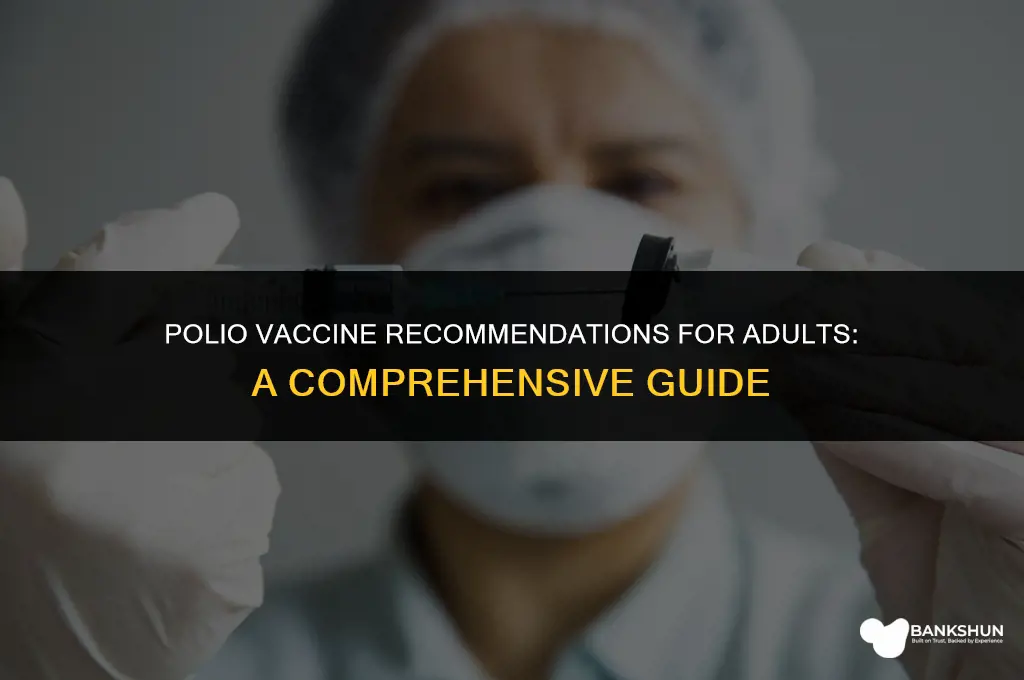 what polio vaccine is recommended for adults