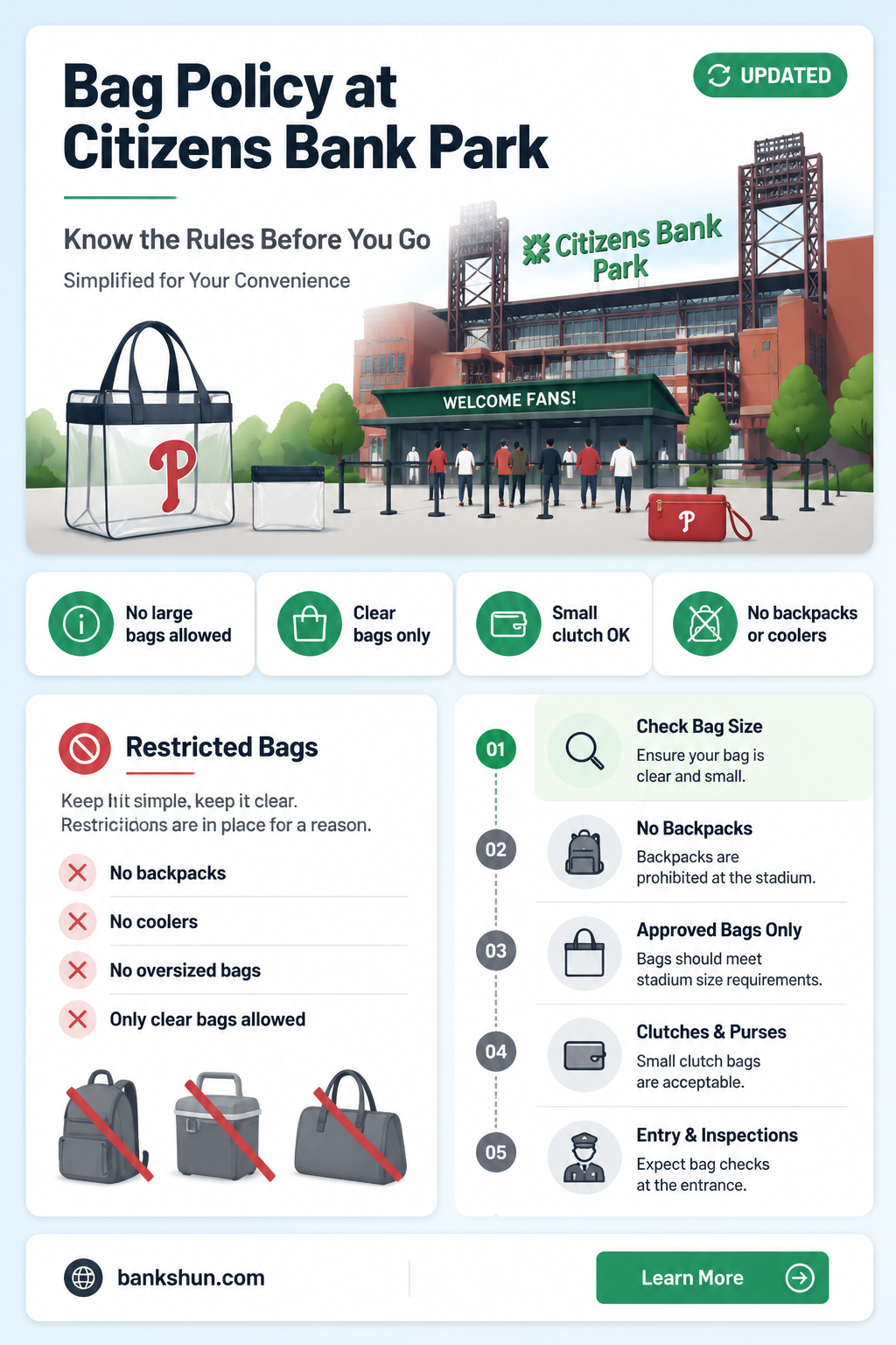 are bags allowed in citizens bank park
