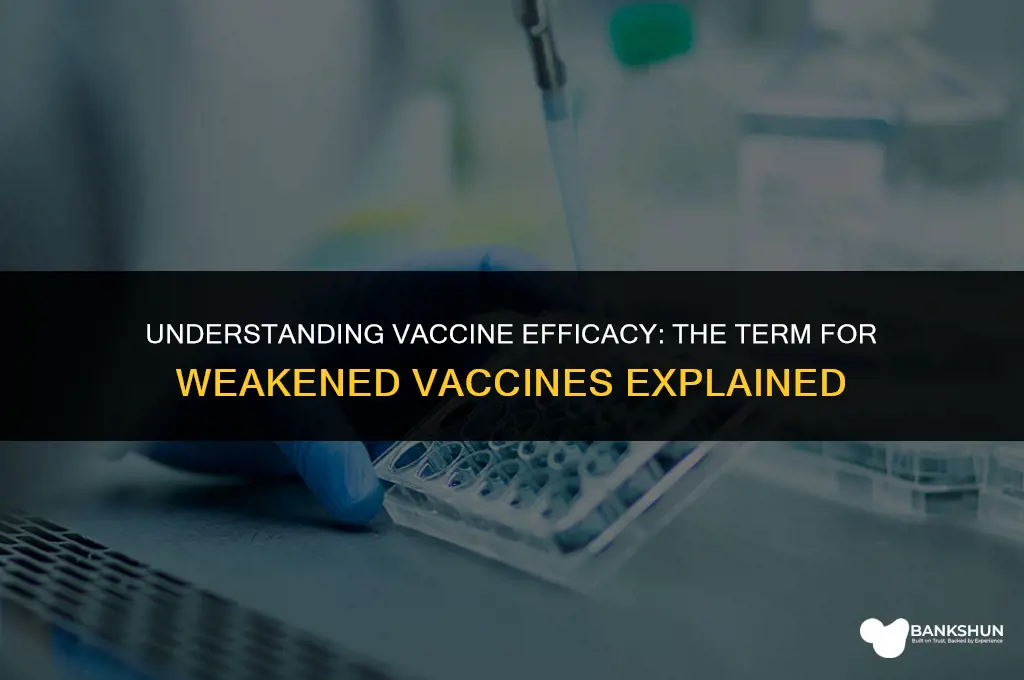 what s the word for weakened vaccine