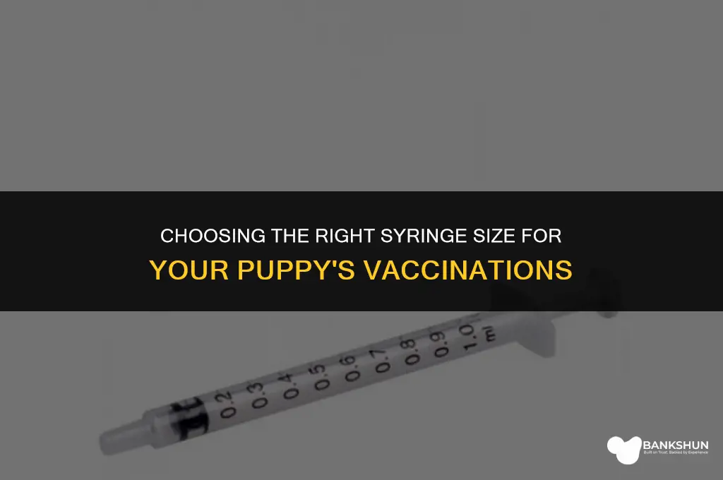 what size of syringe for puppy vaccine