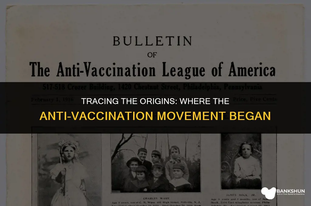 what state did the anti vaccination start
