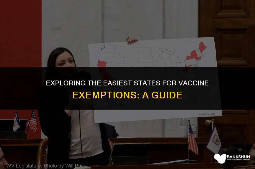 what states are easiest for vaccine exemption