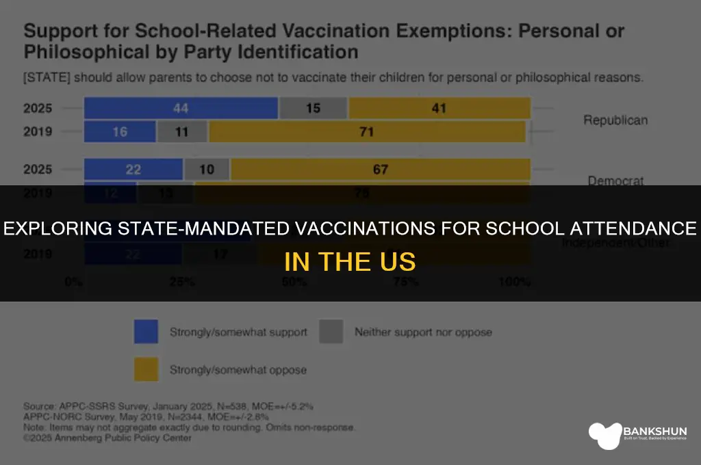 what states have mandatory vaccines for school